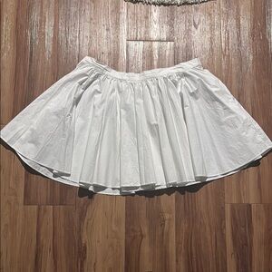 NWOT Free People white pleated skater skirt